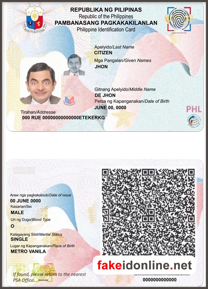 Philippines ID Card PSD Template